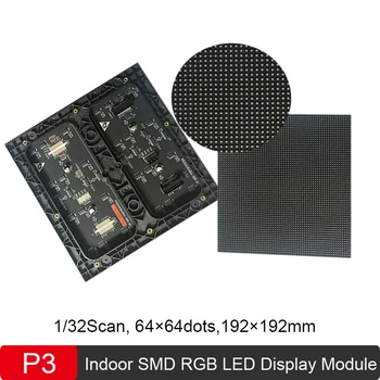 Nemokamas pristatymas P3 RGB vidaus LED Modulis Vaizdo Siena Aukštos kokybės 192*192mm 1/32Scan SMD 2121 spalvotas Led ekranas modulis