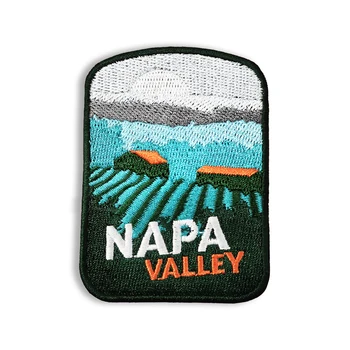 Jav Kalifornijos Napa Valley View Siuvinėjimo Pleistrai Garsaus Vyno Slėnis Jungtinės amerikos valstijos Miestas Geležies Lopai