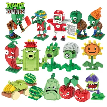 Augalai Vs Zombies Saulėgrąžų Peashooter Cherry Bomb Conehead Lego Zombie Blokuoti Vaikų Išminties Žaislai Pav Žaisti Vaikams Kalėdų Dovana