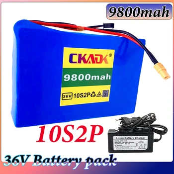 36V Baterija 10S2P 9800mAh 18650 Lithium-ion Power Akumuliatoriai už Elektrinis Dviratis Paspirtukas Riedlentė Batteria