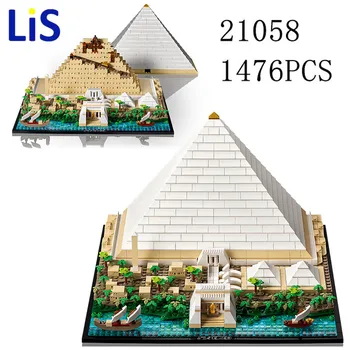 Didžiosios Piramidės Giza Miesto pavyzdžiu Architektūros Street View 