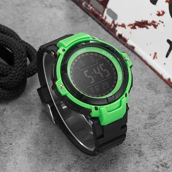 OHSEN Prekės ženklo Vyrai Lauko Sporto Skaitmeninis LED Watch 50M Naras Žaliosios Mados Vyras Silikono Dirželis Laikrodžiai Dovanos Relogio Masculino