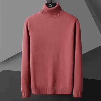 Rudenį paprasta vientisos spalvos šiltas megztinis vyrams 2021 prekės ženklo mados džemperis Gatvės suknelė korėjos žiemos ilgomis rankovėmis Megztinis vyrams