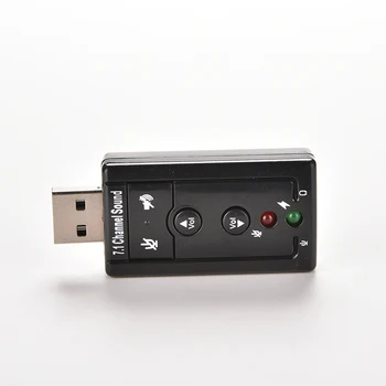 1PC Išorinė USB GARSO GARSO KORTELĖS ADAPTERIS, VIRTUALUS 7.1 ch USB 2.0 Mic Garsiakalbių Garso Mikrofoną su Ausinėmis, 3.5 mm Lizdas Skaičiuoklė