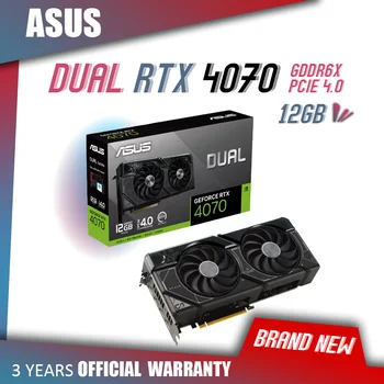 ASUS DUAL RTX 4070 12G ŽAIDIMŲ Grafikos Kortos NVIDIA RTX 4070 GPU GDDR6X 12 GB Atminties PCIE4.0 Vaizdo plokštės DLSS 3 Nauja