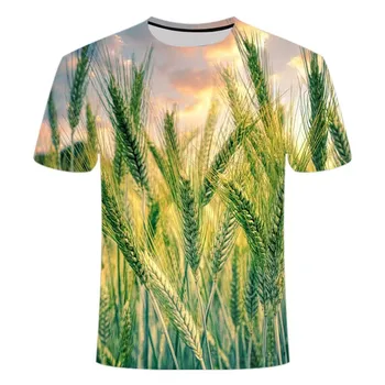 Vasaros Kūrybos Maisto Mados VYRIŠKI T-Shirt 3d Hd Skaitmeninis Atspausdintas Crewneck Trumpas Rankovės Marškinėliai Didelis Kontūro Patogūs Drabužiai