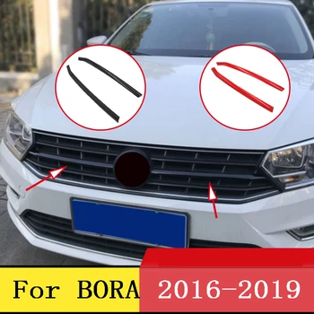 ABS plastmasės Juoda raudona Bamperio Grotelės Grotelių rėmo lipdukas Volkswagen VW BORA2016 2017 2018 2019 automobilių reikmenys
