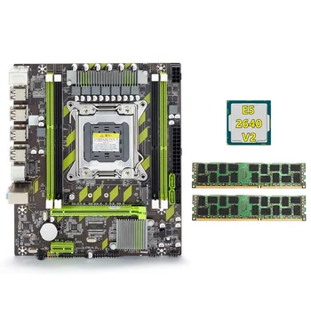 X79 motininė Plokštė+E5 2640 V2 CPU+2X8GB DDR3 1 600mhz REG ECC RAM Atminties Nustatyti LGA 2011 M. 2 NVME Plokštė