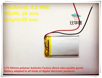 3,7 V Baterija 043048 600mah ličio-jonų polimerų baterija kokybės prekę CE, ROHS, FCC sertifikavimo institucija