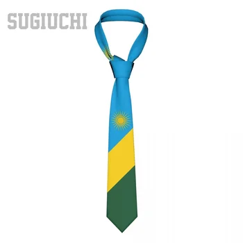 Ruanda Vėliava, Emblema, Vyrams, Moterims, Kaklo Ryšius Atsitiktinis Pledas Kaklaraištis Tinka Slim Vestuves Verslo Necktie Gravatas