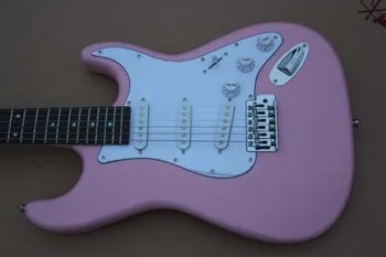Gamyklos custom shop Naujas Custom Rožinė ST elektrinė gitara Raudonmedžio Fingerboard Nemokamas pristatymas HAI 4