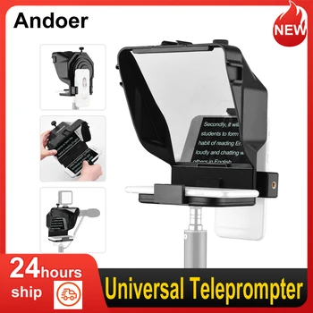 Andoer Nešiojamų Išmanųjį telefoną Teleprompter Prompter su Telefono Laikiklis, Adapteris, Nuotolinio Valdymo Vaizdo Įrašymo Live Interviu