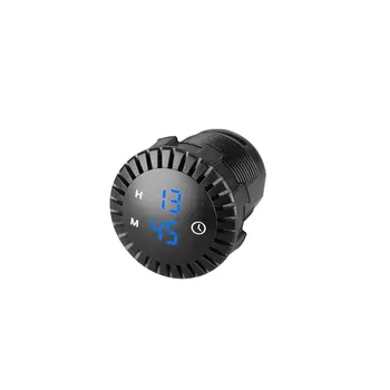 1pcs Automobilių Skaitmeninis Laikrodis, atsparus Vandeniui 12V/24V Automobilinis Valtis Motociklo 24 valandos Touch Skaitmeninis Laikrodis LED Ekranas Touch 