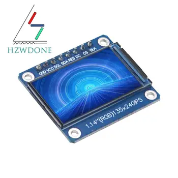 1.14 colių Ekranas Modulis IPS LCD TFT LCD Modulis ST7789 HD Spalvinga Ekrano Visą Vaizdą 8pin 135x240 3.3 V SPI Sąsaja