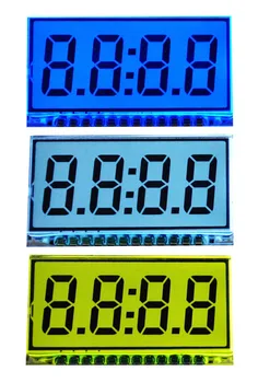 12PIN TN Teigiamą 4-Skaitmenų Segmentų skystųjų KRISTALŲ ekranas, 3V Laikrodis su LCD Ekranu Balta/Geltona Žalia/Mėlyna Apšvietimas