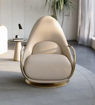 Šiuolaikinės paprasta vienas sofa-lova, kėdė, italijos minimalistinio gyvenamasis kambarys balkonas laisvalaikio kėdė