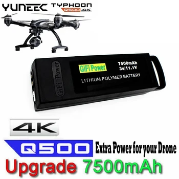 Galia 7500mAh 3S Li-Po Baterija Yuneec Taifūnas Drone+Q500+PRO 4K y Yuneec Q500 Q500 RC Quadcopter