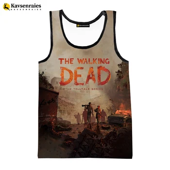 Filmai The Walking Dead 3D Atspausdintas tankų Vyrų Vasara Vest Moterų Atsitiktinis The Walking Dead Berankoviai marškinėliai Negabaritinių Tees 6XL