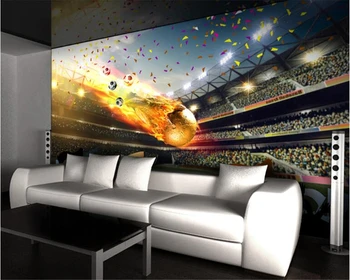 beibehang papel de parede HD didžiulis futbolo srityje 3D fone sienos dekoratyvinis dažymas sienos dokumentų namų dekoro hudas grožis