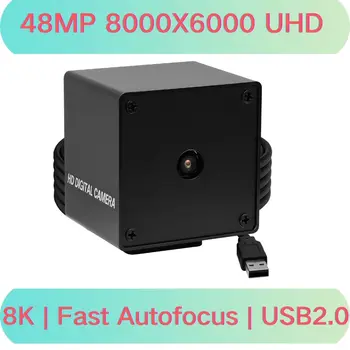 ELP 48MP automatinis fokusavimas USB Kamera, Aukštos Raiškos 8000X6000 Mini Kamera su Jokio Iškraipymo Lęšį Vaizdo Konferencijas,Live Stream