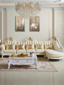 Europos odinis kampas, sofa-šviesos prabangių medžio drožyba kambarį imperial concubine derinys aukštos klasės prabangūs baldai