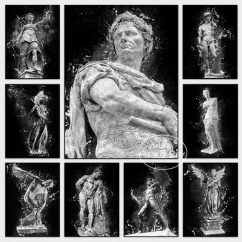 Juoda ir Balta, Grafiti, Skulptūra Plakatas Julius Cesar Hercules 