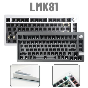LMK81 Individualų Mechaninė Klaviatūros Rinkinys 81 Mygtukai RGB Apšvietimu Žaidimų Klaviatūra su Suktuku 2.4 G Bevielio Gaske Struktūra Klaviatūra