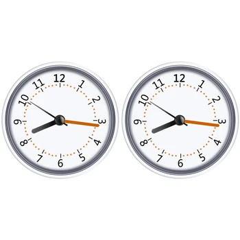4X Mini Dušo Laikrodis atsparus Vandeniui IP24 Sieninis Laikrodis siurbtukas Vonios kambarys Laikrodis Akrilo Veido Siurbimo Laikrodis