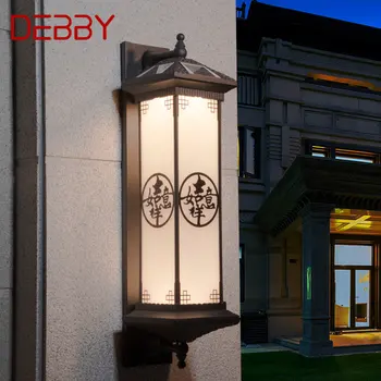 DEBBY Lauko Saulės Sienos Lempos Kūrybiškumą Kinijos Kavos Sconce Šviesos diodų (LED atspari Vandeniui IP65 Namų Villa Balkonas Kiemas