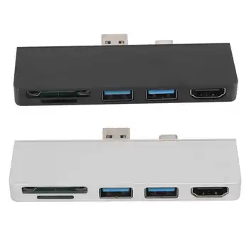 USB C Hub 4K HD Multimedijos Sąsaja Duomenų Perdavimo Dual USB3.0 Uostų 5 2 USB C Centru Paviršiaus Pro 7 naujas