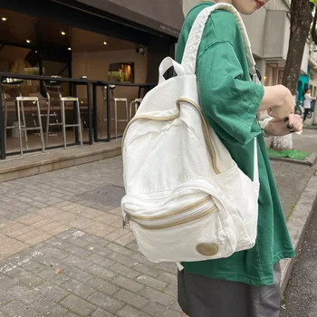 Paprasta ir tingus kuprinę moterų Japonijos drobės kuprinė vidurinės mokyklos vidurinės mokyklos, didelės talpos laisvalaikio kuprinė vyras
