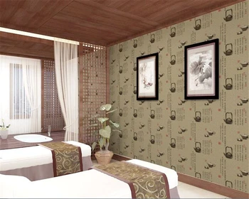 beibehang 3d tapetai Kinų stiliaus foto tapetai klasikinio arbatos namai kaligrafija namų interjero foną sienos į ritinius