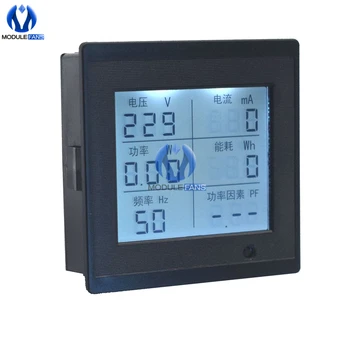 LCD Skaitmeninis Ekranas AC Įtampos Srovės Maitinimo Dažnio Matuoklis, Galios Koeficiento Matuoklio AC80-300V Stebėti Namų Multi-funkcija Matuoklis
