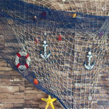 Žvejybos Net Sienų Apmušalai Ornamentu Studija Prop Kambaryje Namų Puošybai Mediter Jūros Lipdukai Jūros Per Sodo Amatų Jūrmylių