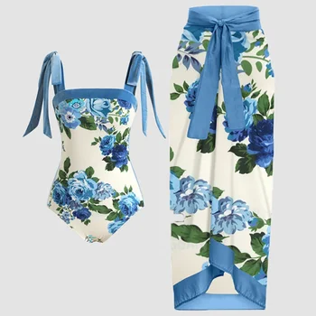 Mados Spausdinti Nėrinių Keltą ir Padengti Ups Moterų Maudymosi Kostiumai Holiday Beach Suknelė Vasaros Paplūdimio, Komplektai, Bikiniai 2022