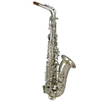 Aukštos kokybės sidabro padengtą Trys dvigubos paramos ginklų klavišus Alto Saksofonas