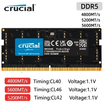 100% Originalus Itin PMIC RAM 16GB 32GB DDR5 5200/5600mhz CL42/46 SODIM Mikronų DRAM dalelių RAM nešiojamojo Kompiuterio Atminties Modulis