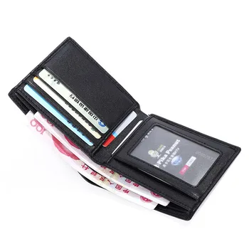 mados pu oda vyrų piniginės slim bifold rankinėje ID kredito kortelės, piniginės
