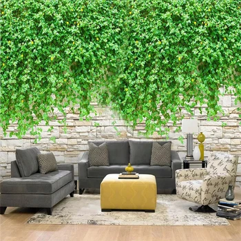 beibehang Užsakymą tapetai sienų plytų siena žalia vynmedžio fone, sienos dekoratyvinis dažymas sienos dokumentų namų dekoro papel de sumalti