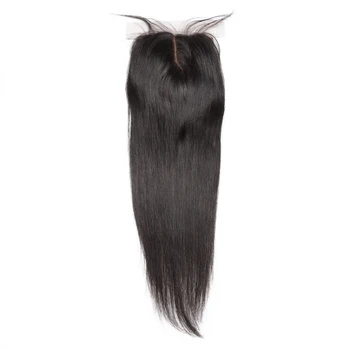 rosabeauty Uždarymo Brazilijos Mergelių Plaukų Tiesi Žmogaus Plaukų Pigūs 4X4 Šveicarijos Nėriniai su Balinta Mazgų Artimuosiuose Dalis Stilius