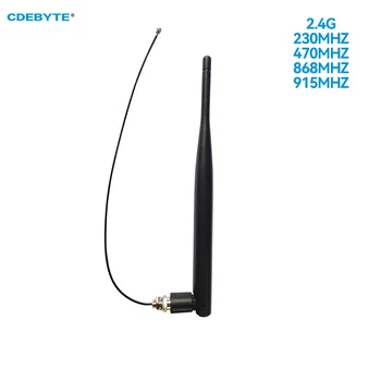2VNT Bendable Gumos Lazdele Antenos CDEBYTE 230/470/868/915MHz IPEX-1 3dBi Pločio Dažnių Juostoje Mažas VSWR 90°Sulankstomas Antena