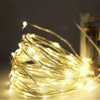 LED Pasakų Žibintai Vario Viela, Led String Šviesos Lauko Žibintas Kalėdinė Girlianda Šviesos Naujųjų Metų Vestuves Apdaila