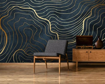 beibehang papel de parede 3d Pritaikytas modernus minimalistinio šviesos prabanga rankomis dažyti aukso linija, TV freskos foną