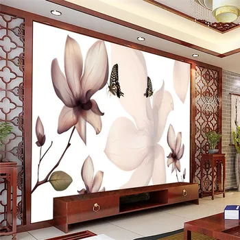 beibehang 3D sienos tapetai kambarį abstrakčių gėlių drugelis Kavinė sienos menas, apimantis freskomis tapetai namų dekoro
