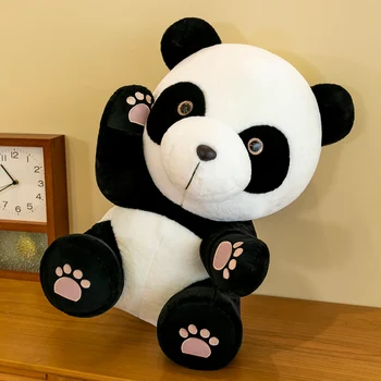 Imituojamas Juoda ir Balta Veliava, Panda Lėlės Pliušinis Žaislas Cute Lėlės Miega Pagalvę Gimtadienio Dovana Mergaitė