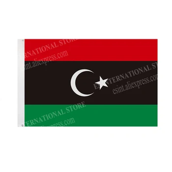 Libijos Vėliava, Nacionalinis Grafikos Užsakymą Išspausdinti Kabo Reklama, Lauko Reklamos Apdaila Veleno Dangtelio Grommets 3X5FT 90X150ＣＭ