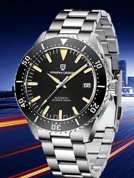 Prabanga Safyro Stiklas Laikrodžio Vyrų Sporto Vyrų Mechaniniai Laikrodžiai Nauji Keraminiai Rėmelio Automatinis Laikrodis