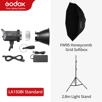 Godox LA150D LA150BI 190W LA200D LA200BI 230W LCD LED Vaizdo Šviesos Nuolatinį +APP Kontrolės Bowens Mount Šviesos Studija