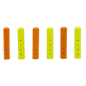 4pcs/Set Fluorescencinė Geltona Oranžinė 4-23 mm, Tapyba Metalo Patarimai 2 spalvų Batraištis Raišteliu Drabužių Priedai 