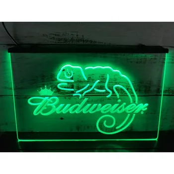 Budweise Frank Driežas Alaus Baras Led Neon Light Pasirašyti-A084